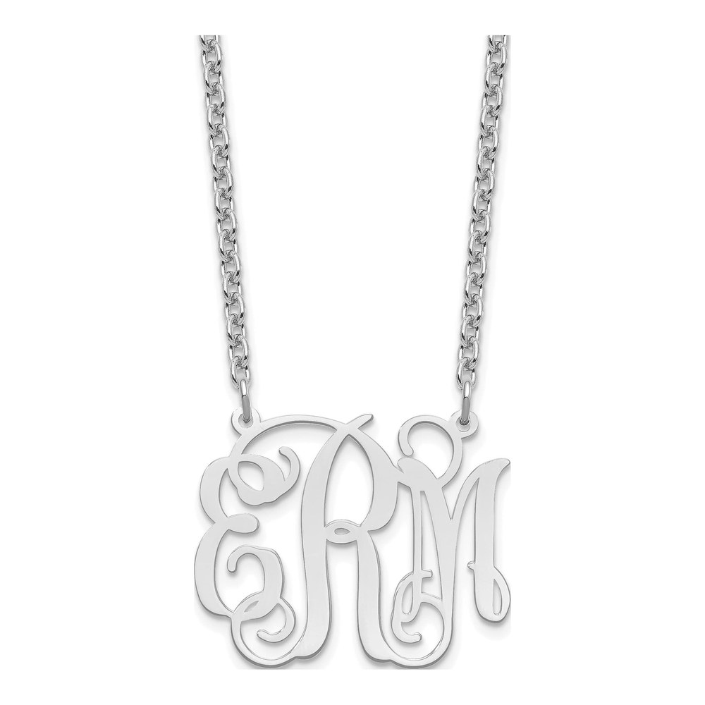 Sterling Silver Personalized Monogram Necklace