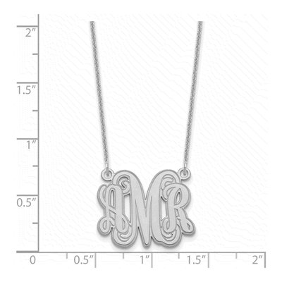 14K White Gold Personalized Monogram Necklace – view 3