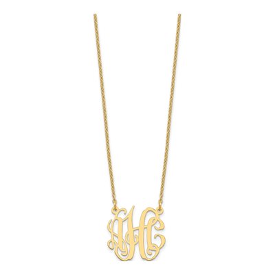 Gold-Plated Sterling Silver Personalized Small Monogram Necklace – view 2