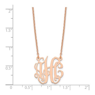 Rose Gold-Plated Sterling Silver Personalized Monogram Necklace – view 2