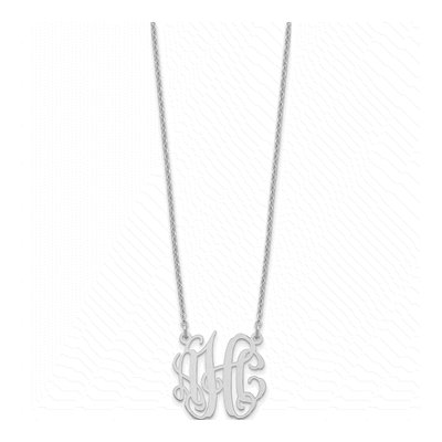 Sterling Silver Personalized Monogram Necklace – view 2