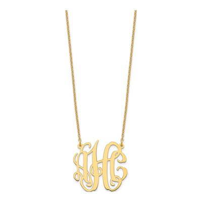 Gold-Plated Sterling Silver Small Monogram Necklace – view 2