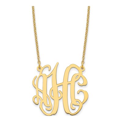 Gold-Plated Sterling Silver Small Monogram Necklace