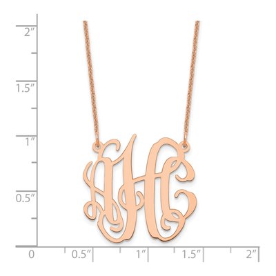 14K Rose Gold Small Monogram Necklace – view 2