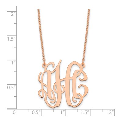 Rose Gold-Plated Sterling Silver Personalized Small Monogram Necklace – view 2