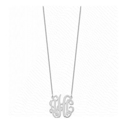 Sterling Silver Personalized Monogram Necklace – view 2