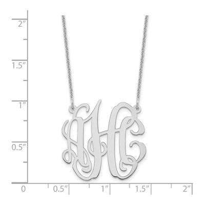 Sterling Silver Personalized Monogram Necklace – view 3