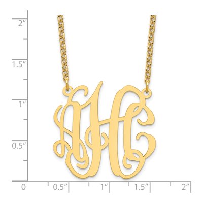 Gold-Plated Sterling Silver Personalized Monogram Necklace – view 3