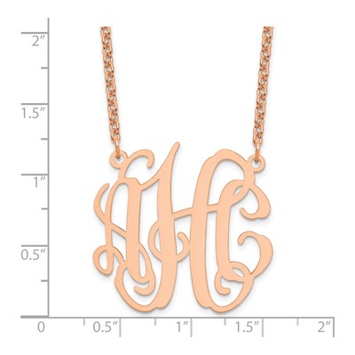 Rose Gold-Plated Sterling Silver Personalized Monogram Necklace – view 2