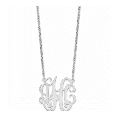 Sterling Silver Medium Monogram Necklace – view 2