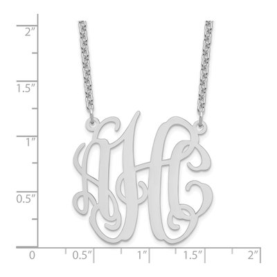 Sterling Silver Medium Monogram Necklace – view 3