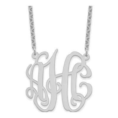 Sterling Silver Medium Monogram Necklace