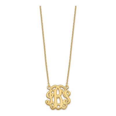Gold-Plated Sterling Silver Personalized Monogram Necklace – view 2