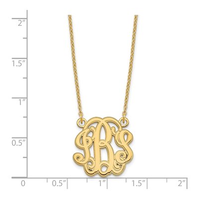 Gold-Plated Sterling Silver Personalized Monogram Necklace – view 3