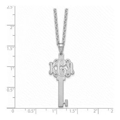 Sterling Silver Personalized Key Monogram Necklace – view 3