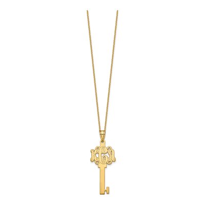 14K Yellow Gold Monogram Key Necklace – view 2
