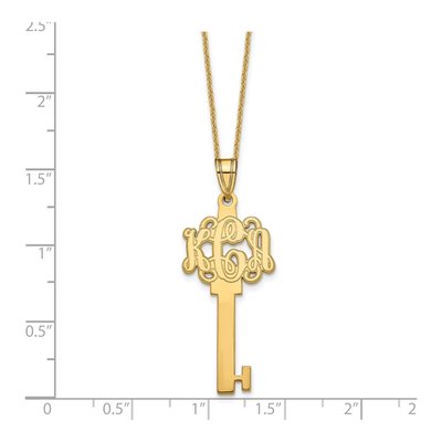 14K Yellow Gold Monogram Key Necklace – view 3