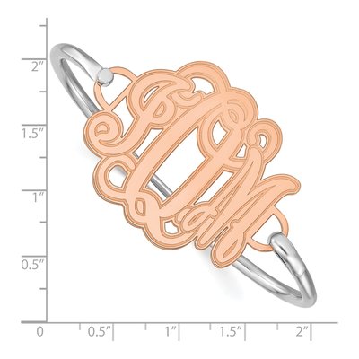 14K Rose Gold Personalized Monogram Bangle Bracelet – view 2