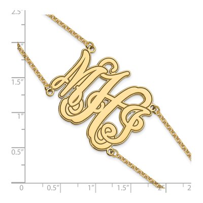 Gold-Plated Sterling Silver Personalized Monogram Double Bracelet – view 3