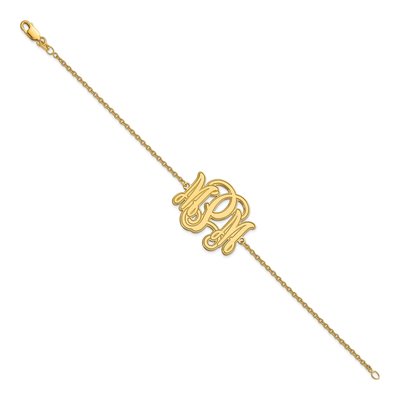 Gold-Plated Sterling Silver Personalized Monogram Bracelet – view 2