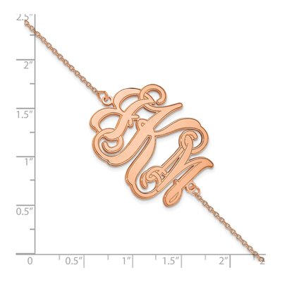 14K Rose Gold Personalized Monogram Bracelet – view 2