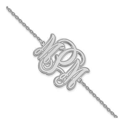 Sterling Silver Personalized Monogram Bracelet