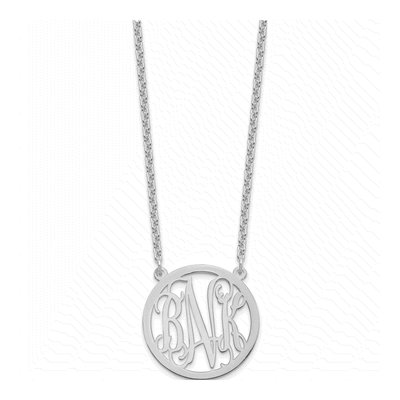 Sterling Silver Personalized Monogram Necklace – view 2