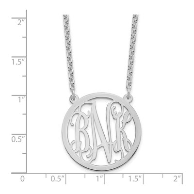 Sterling Silver Personalized Monogram Necklace – view 3