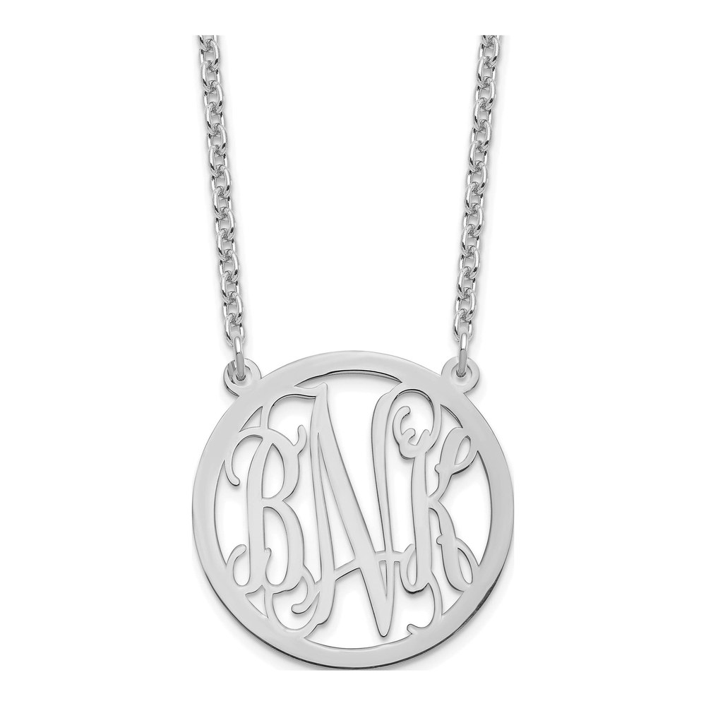 Sterling Silver Personalized Monogram Necklace