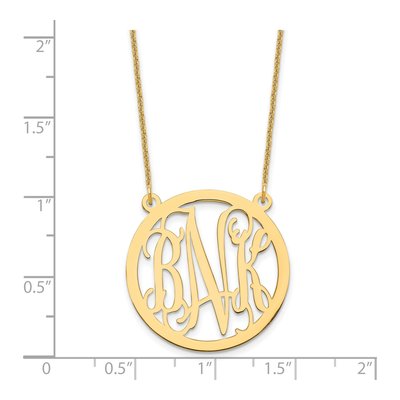 14K Yellow Gold Personalized Monogram Necklace – view 3