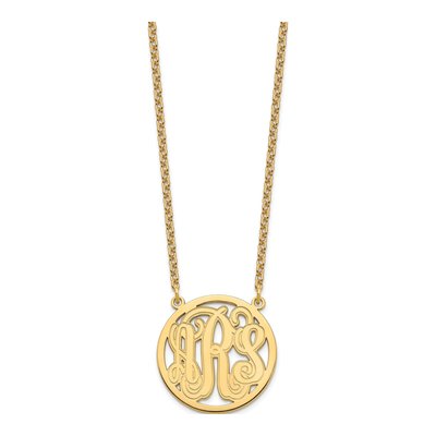 Gold-Plated Sterling Silver Personalized Monogram Necklace – view 2