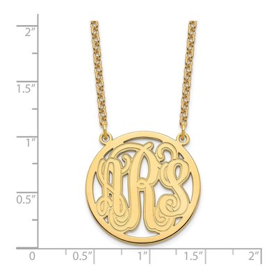 Gold-Plated Sterling Silver Personalized Monogram Necklace – view 3