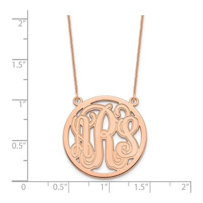 14K Rose Gold Personalized Monogram Necklace – view 2