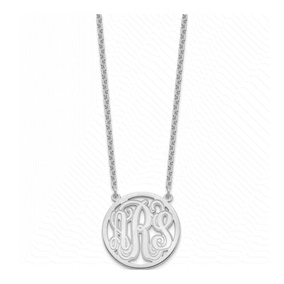 Sterling Silver Personalized Monogram Necklace – view 2