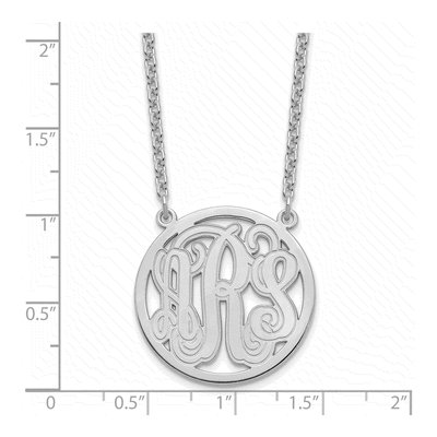 Sterling Silver Personalized Monogram Necklace – view 3