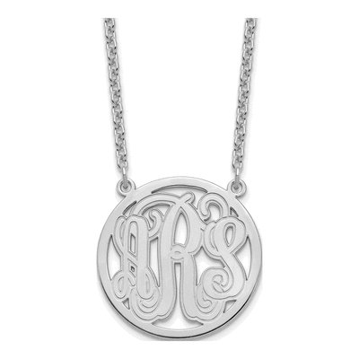 Sterling Silver Personalized Monogram Necklace