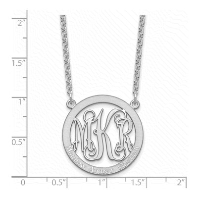 Sterling Silver Personalized Family Monogram Necklace – view 4
