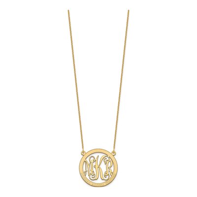 14K Yellow Gold Personalized Family Monogram Necklace – view 3