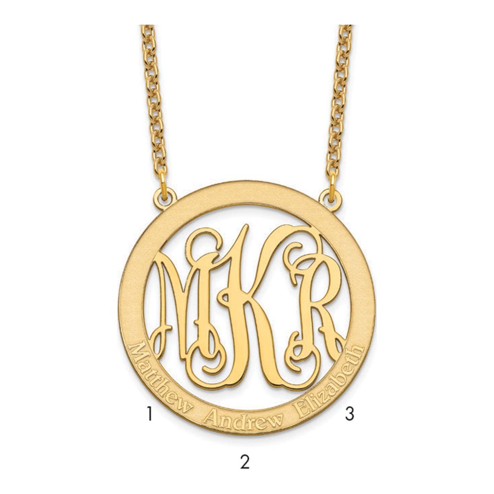 Large Family Monogram Necklace