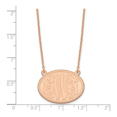 Rose Gold-Plated Sterling Silver Personalized Monogram Necklace – view 2