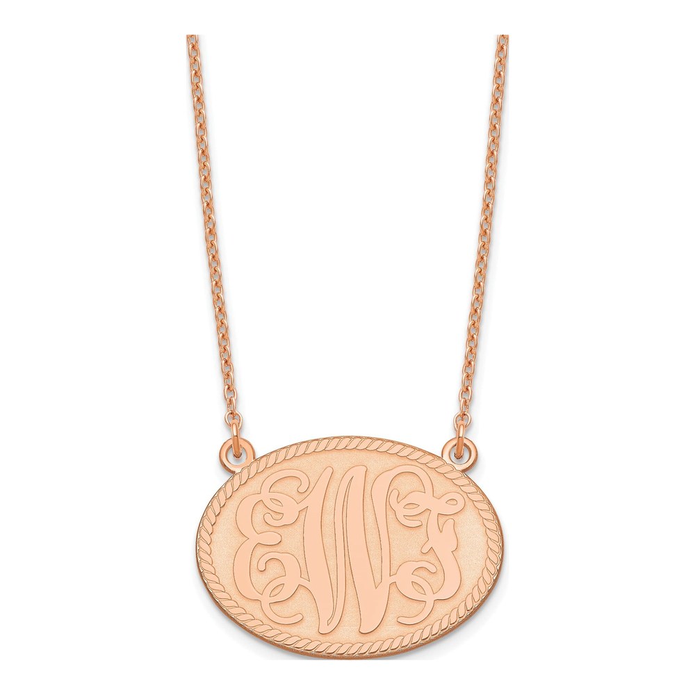 Rose Gold-Plated Sterling Silver Personalized Monogram Necklace