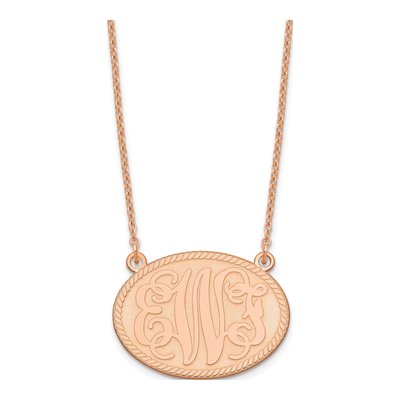 Rose Gold-Plated Sterling Silver Personalized Monogram Necklace