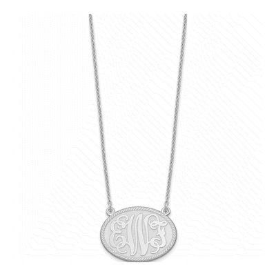 Sterling Silver Personalized Monogram Necklace – view 2