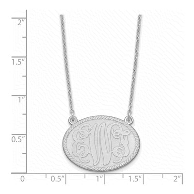 Sterling Silver Personalized Monogram Necklace – view 3