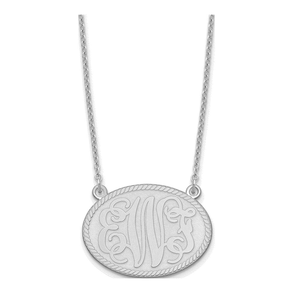 Sterling Silver Personalized Monogram Necklace