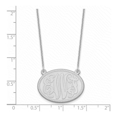14K White Gold Personalized Monogram Necklace – view 3