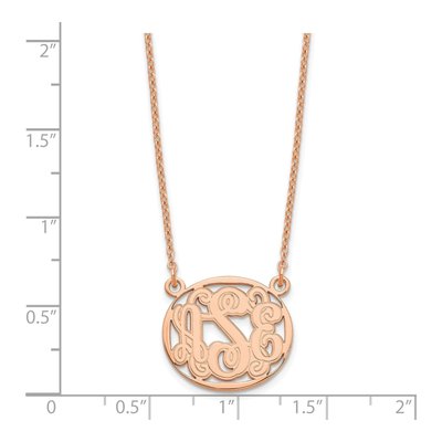 Rose Gold-Plated Sterling Silver Personalized Monogram Necklace – view 2