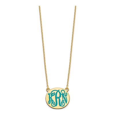 Gold-Plated Sterling Silver Personalized Monogram Necklace – view 2