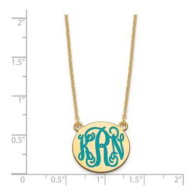 Gold-Plated Sterling Silver Personalized Monogram Necklace – view 3