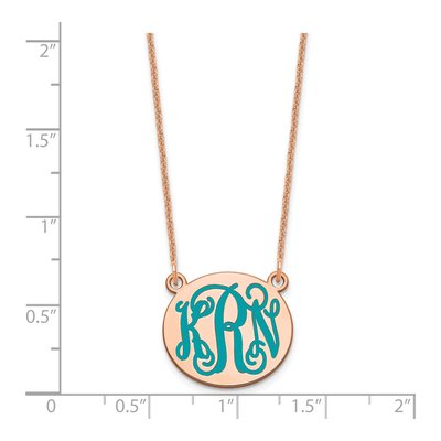 14K Rose Gold Personalized Monogram Necklace – view 2